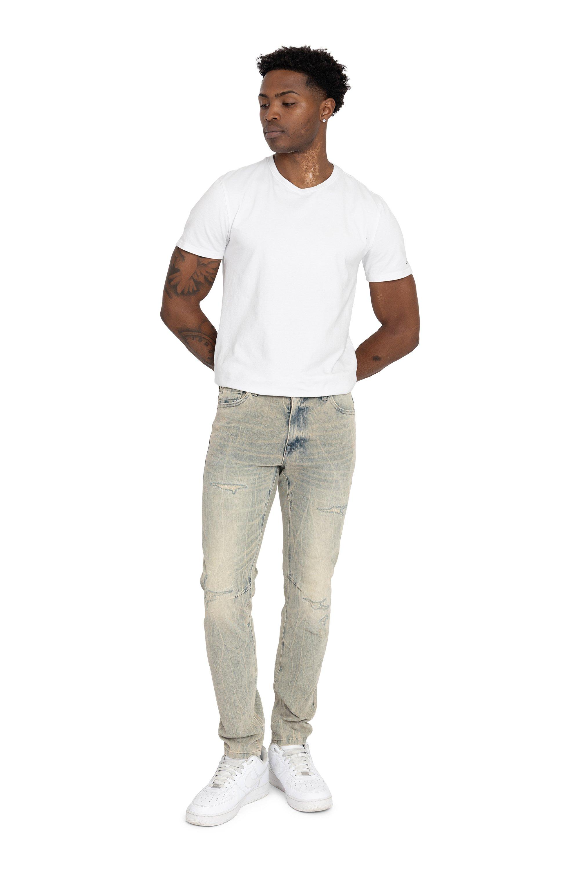 SLIM VNTG WASH EDEN BLUE - BLUE