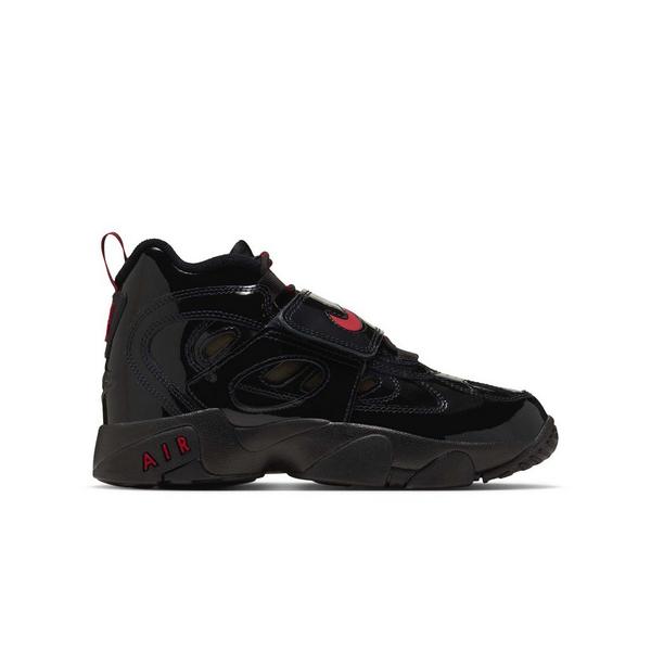 Nike Air Diamond Turf II "Cincy" Grade School Kids' Shoe - BLACK/GYM RED/METALLIC GOLD