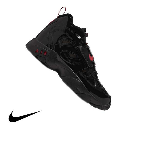 Nike Air Diamond Turf II "Cincy" Grade School Kids' Shoe - BLACK/GYM RED/METALLIC GOLD