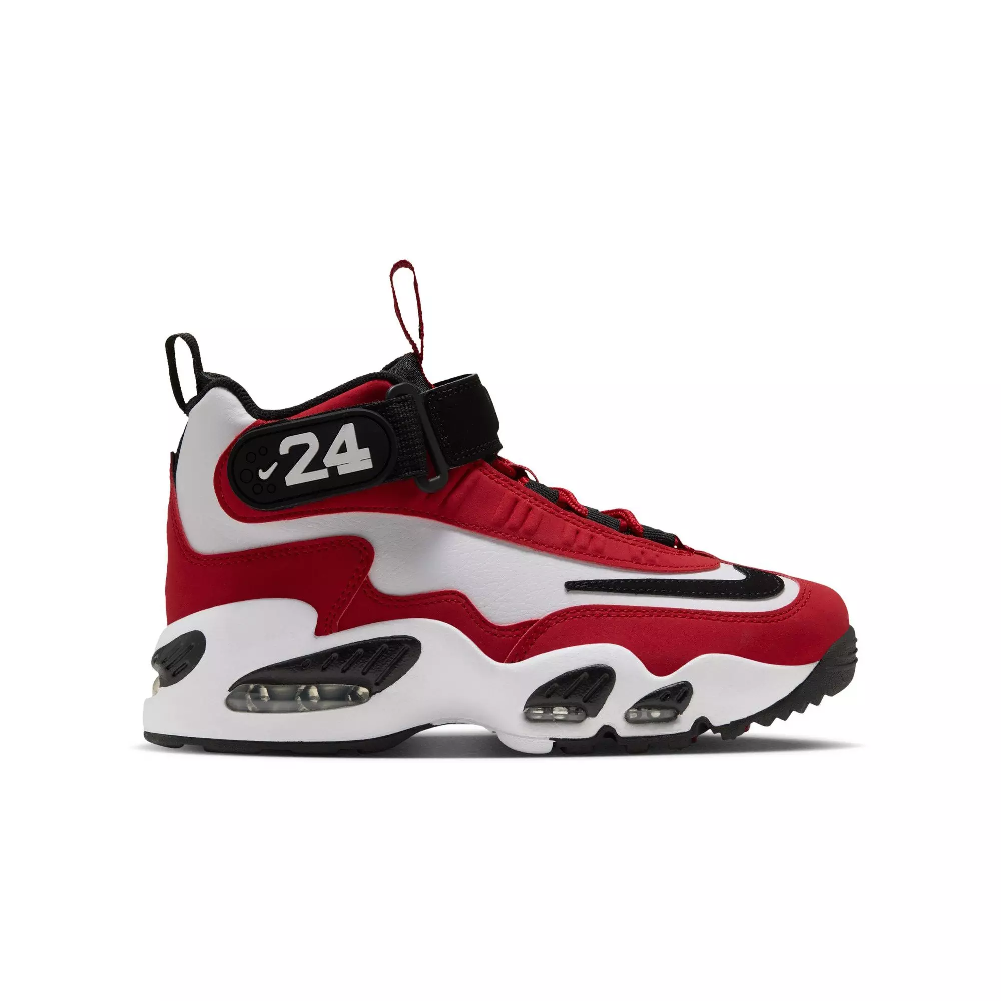 Nike Air Griffey Max 1 "Cincinnati Reds" Grade School Kids' Shoe - WHITE/VARSITY RED/BLACK