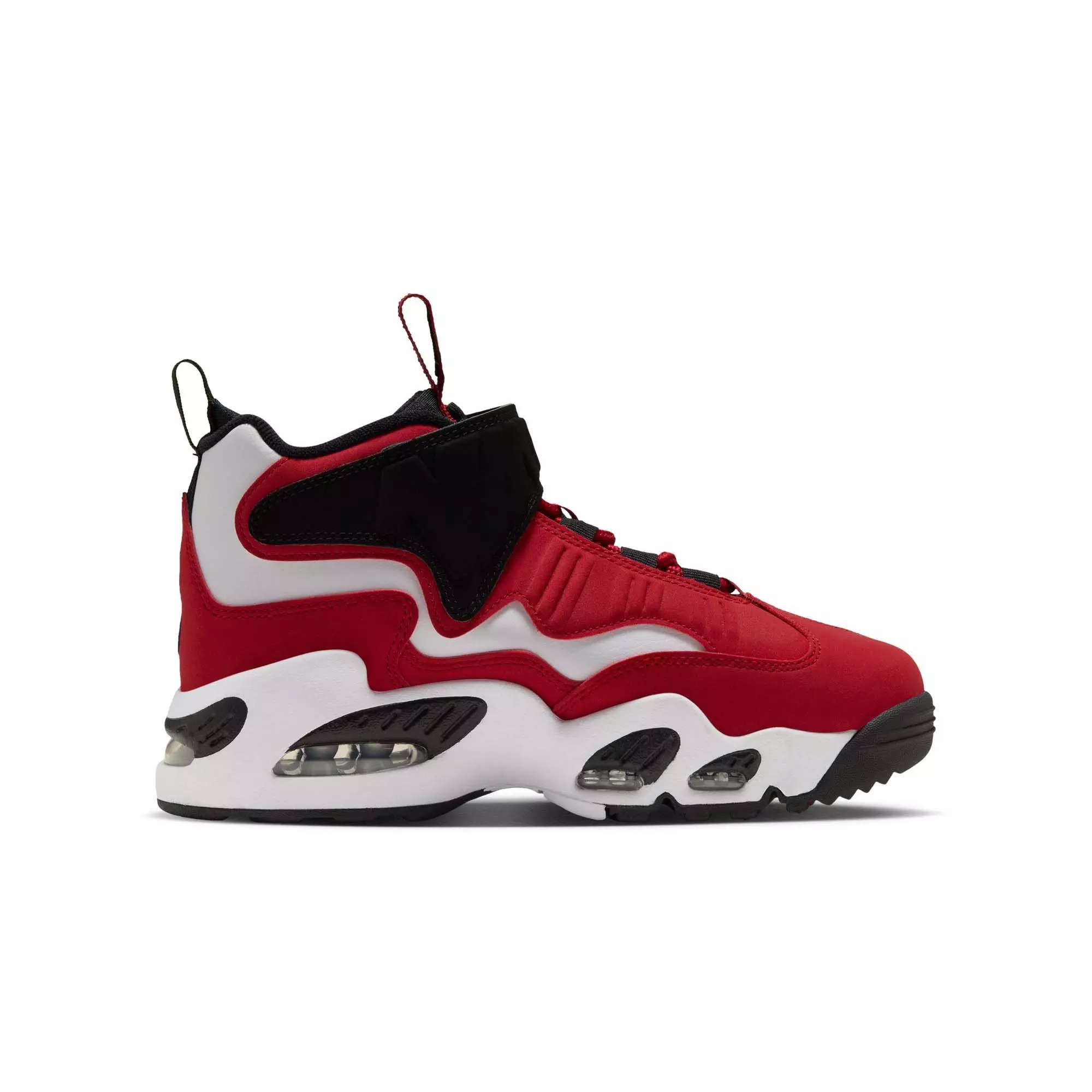 Nike Air Griffey Max 1 "Cincinnati Reds" Grade School Kids' Shoe - WHITE/VARSITY RED/BLACK