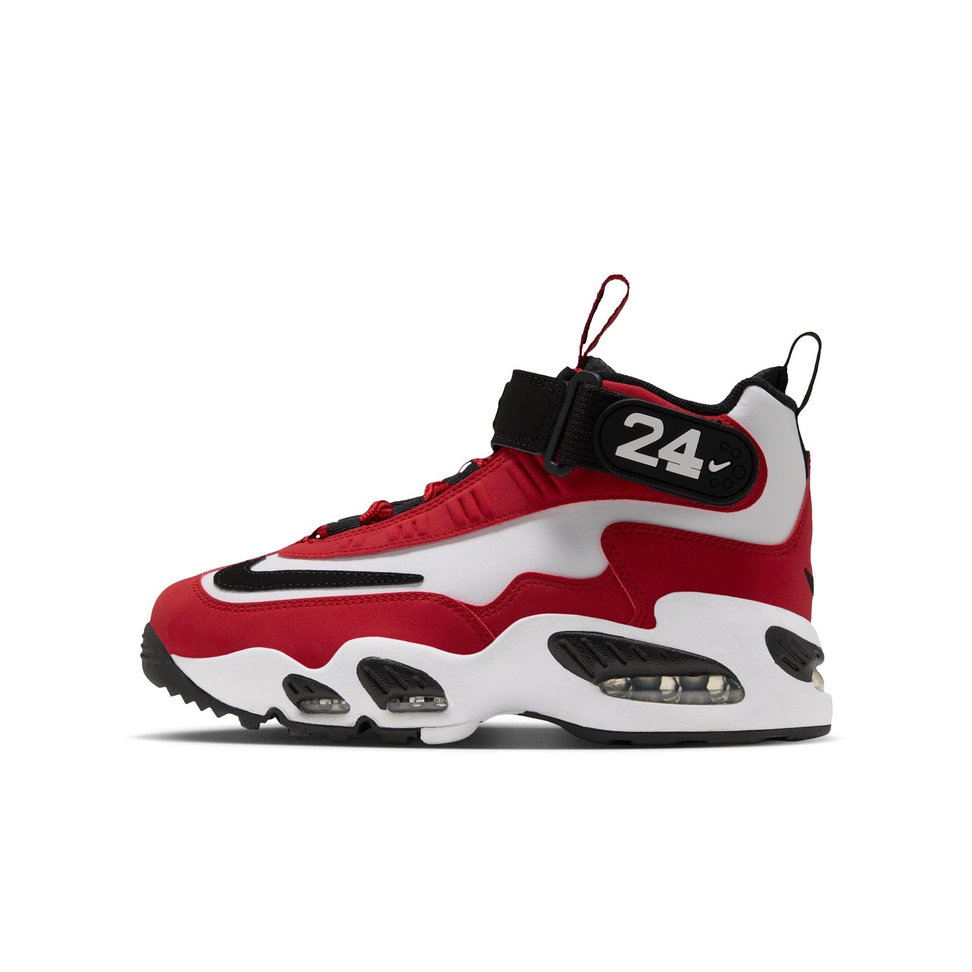 Nike Air Griffey Max 1 "Cincinnati Reds" Grade School Kids' Shoe - WHITE/VARSITY RED/BLACK