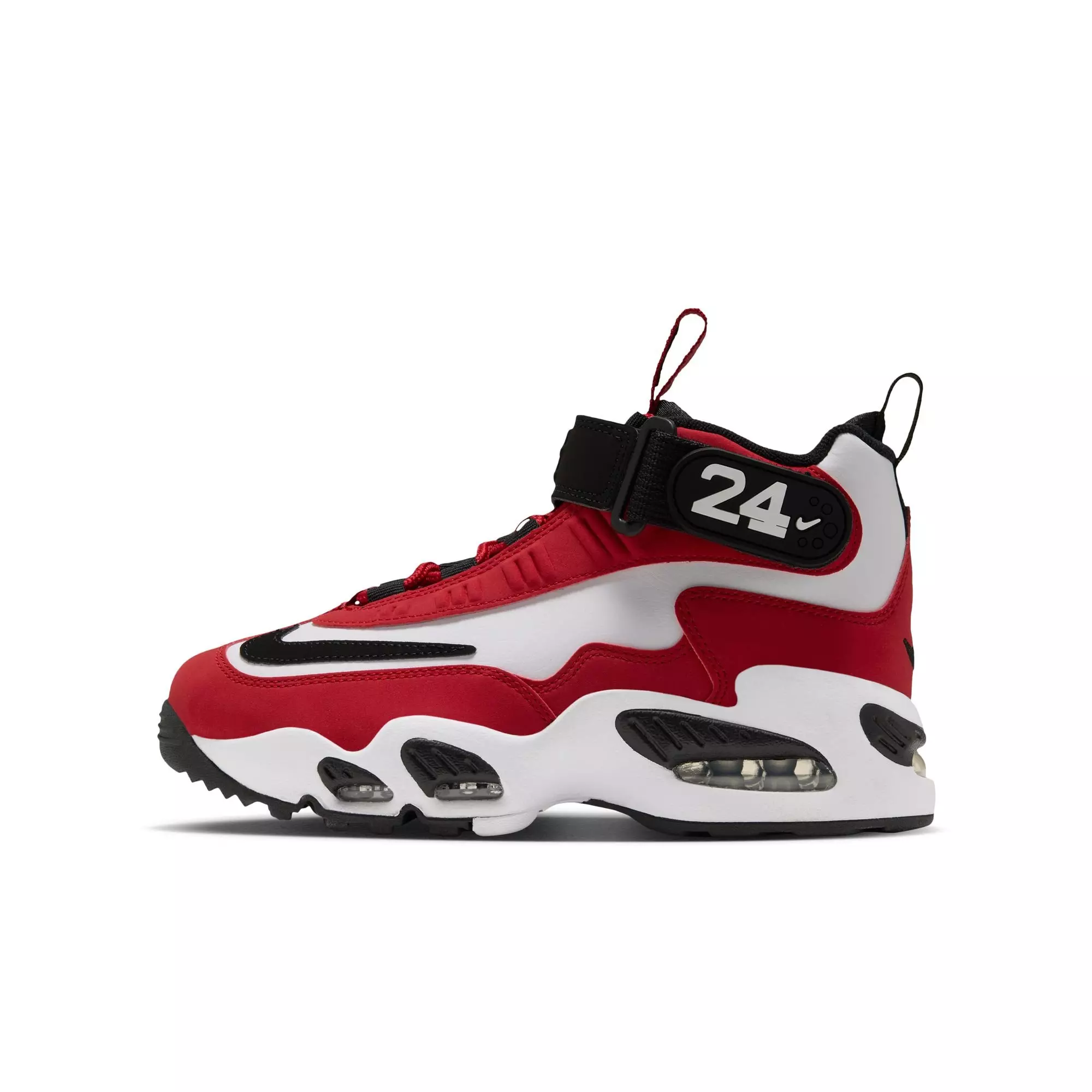 Nike Air Griffey Max 1 "Cincinnati Reds" Grade School Kids' Shoe - WHITE/VARSITY RED/BLACK
