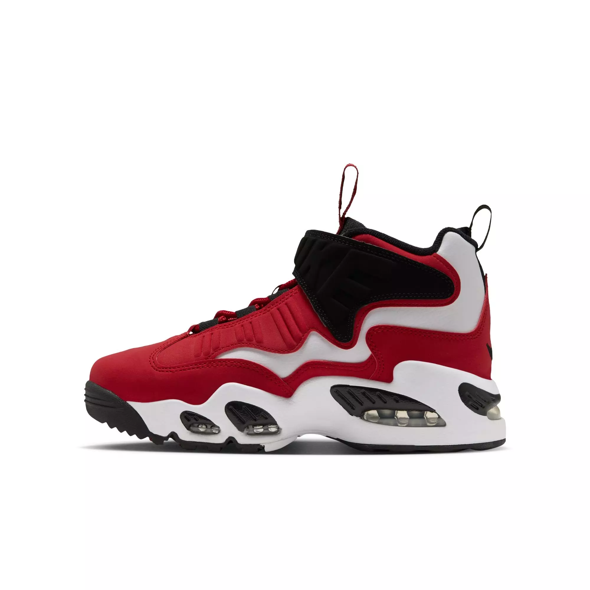Nike Air Griffey Max 1 "Cincinnati Reds" Grade School Kids' Shoe - WHITE/VARSITY RED/BLACK