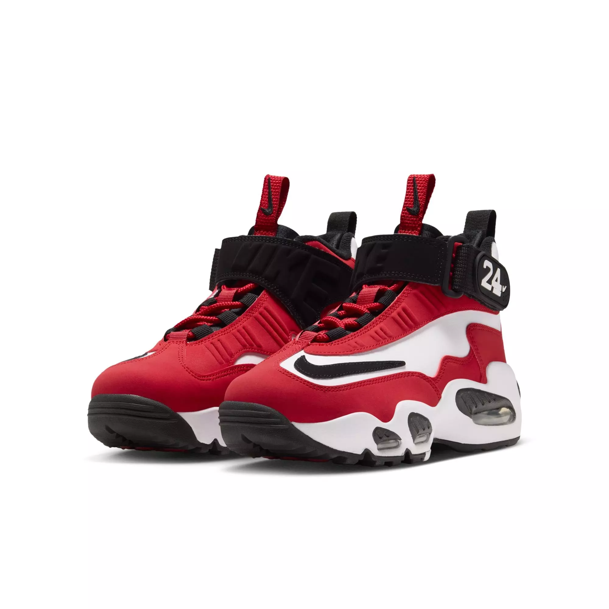 Nike Air Griffey Max 1 "Cincinnati Reds" Grade School Kids' Shoe - WHITE/VARSITY RED/BLACK