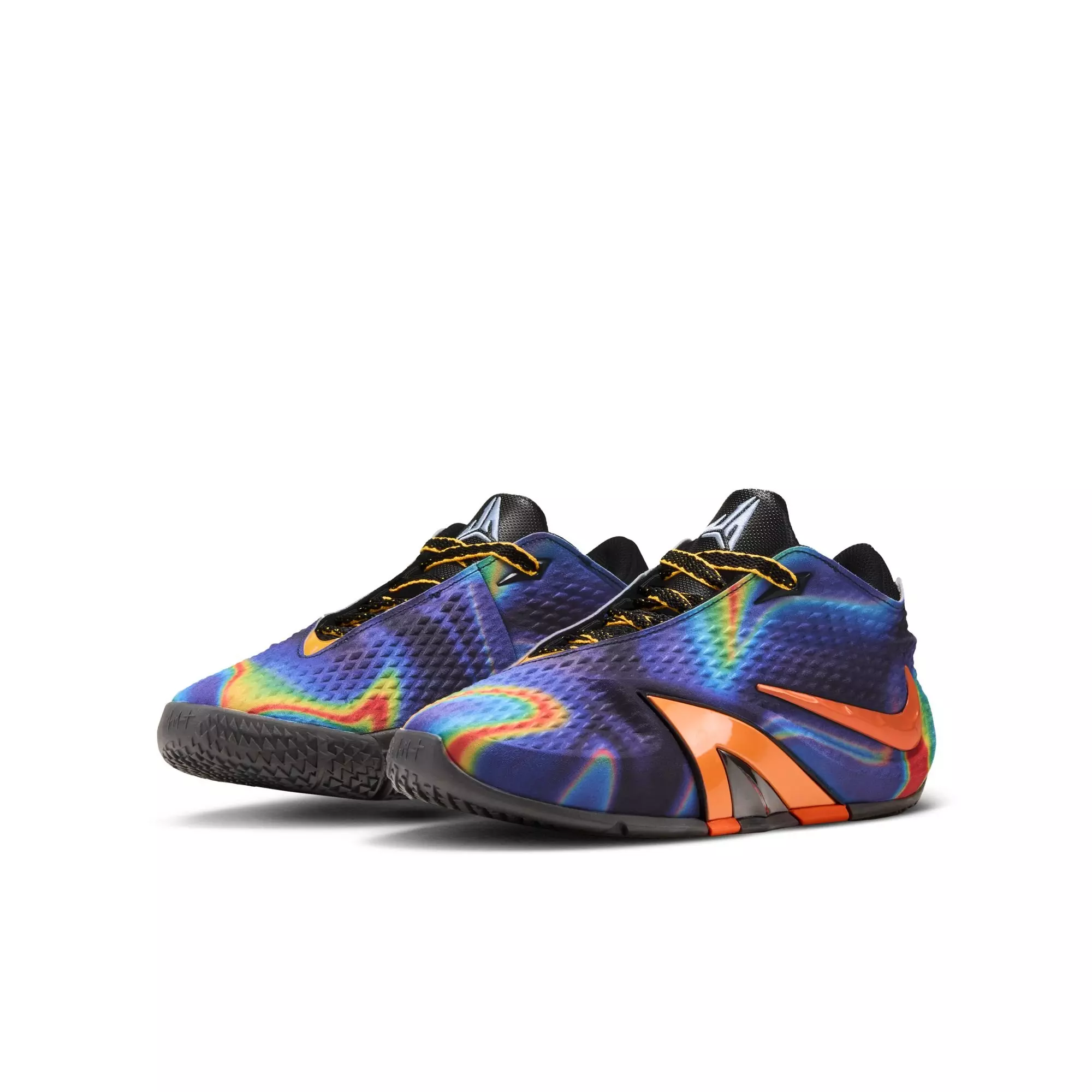 Nike Ja 4 "Heat Check" Grade School Kids' Basketball Shoe - OBSIDIAN/TOTAL ORANGE/LASER ORANGE/BLACK