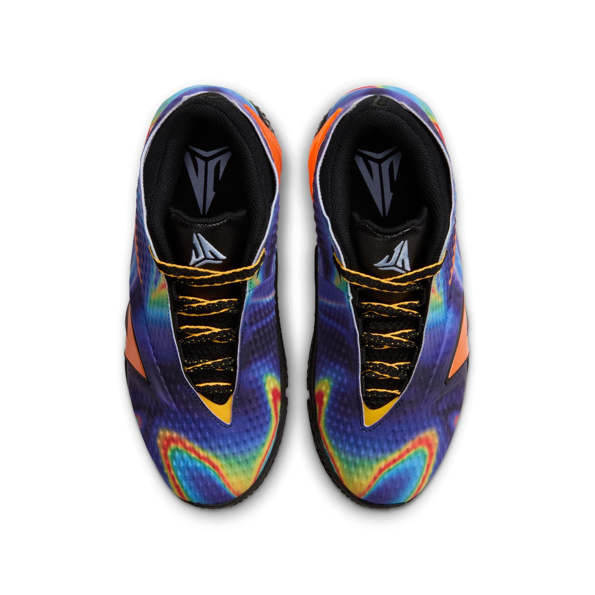 Nike Ja 4 "Heat Check" Grade School Kids' Basketball Shoe - OBSIDIAN/TOTAL ORANGE/LASER ORANGE/BLACK