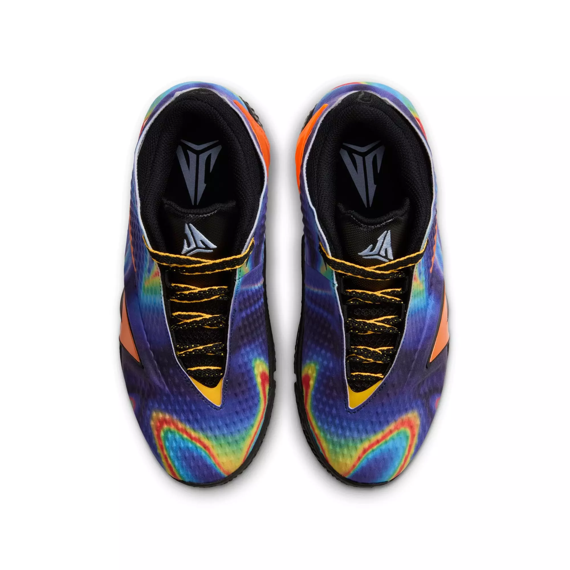 Nike Ja 4 "Heat Check" Grade School Kids' Basketball Shoe - OBSIDIAN/TOTAL ORANGE/LASER ORANGE/BLACK