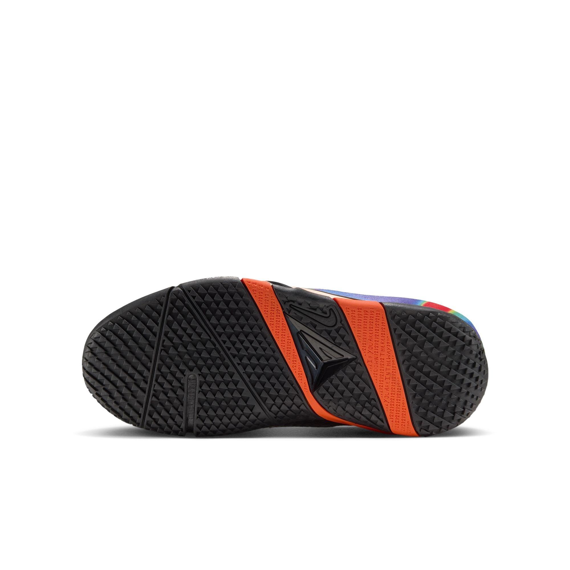 Nike Ja 4 "Heat Check" Grade School Kids' Basketball Shoe - OBSIDIAN/TOTAL ORANGE/LASER ORANGE/BLACK