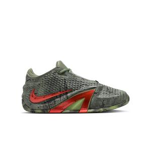 Nike Ja 4 "Halloween" Grade School Kids' Basketball Shoe - OIL GREEN/BRIGHT CRIMSON/LT LEMON TWIST