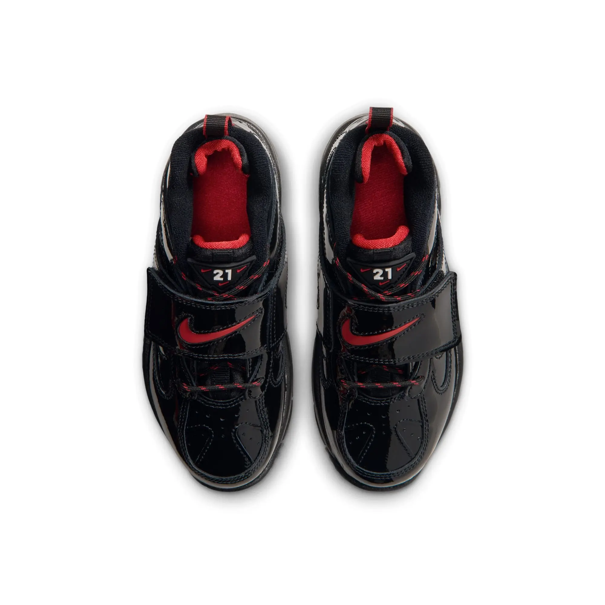 Nike Air Diamond Turf II "Cincy" Preschool Kids' Shoe - BLACK/GYM RED/METALLIC GOLD