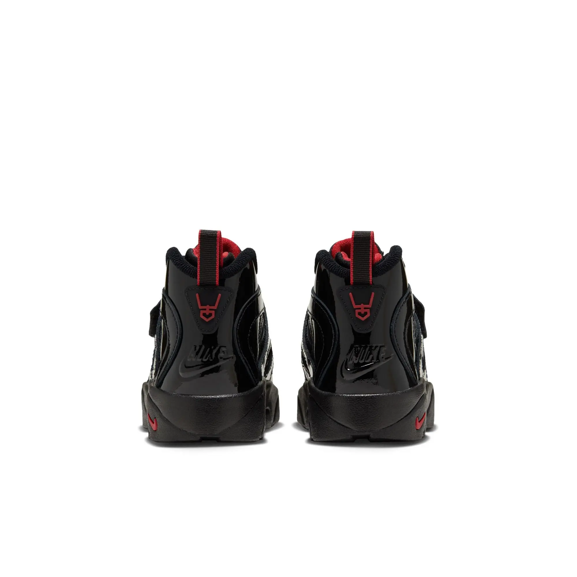Nike Air Diamond Turf II "Cincy" Preschool Kids' Shoe - BLACK/GYM RED/METALLIC GOLD