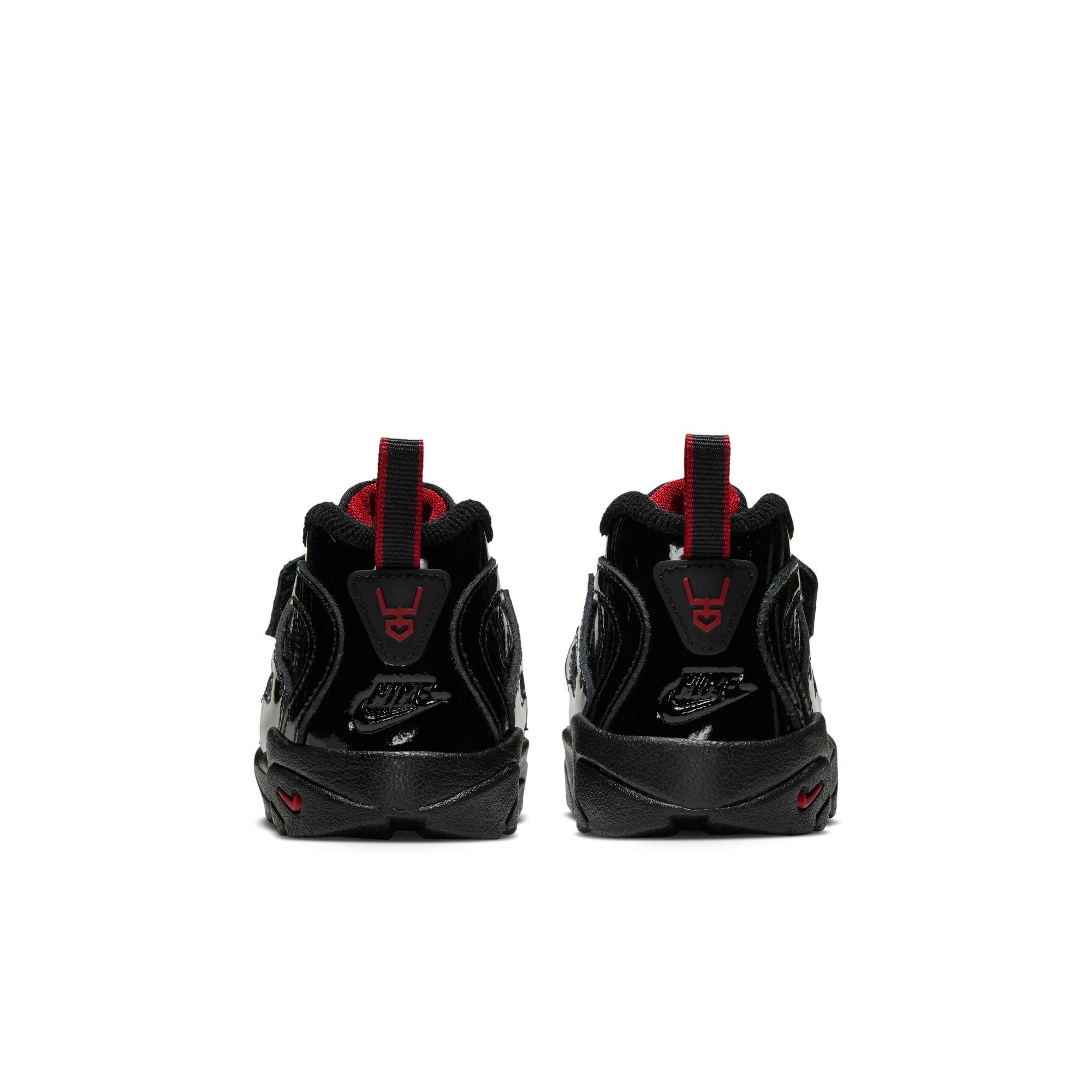 Nike Air Diamond Turf II "Cincy" Toddler Kids' Shoe - BLACK/GYM RED/METALLIC GOLD