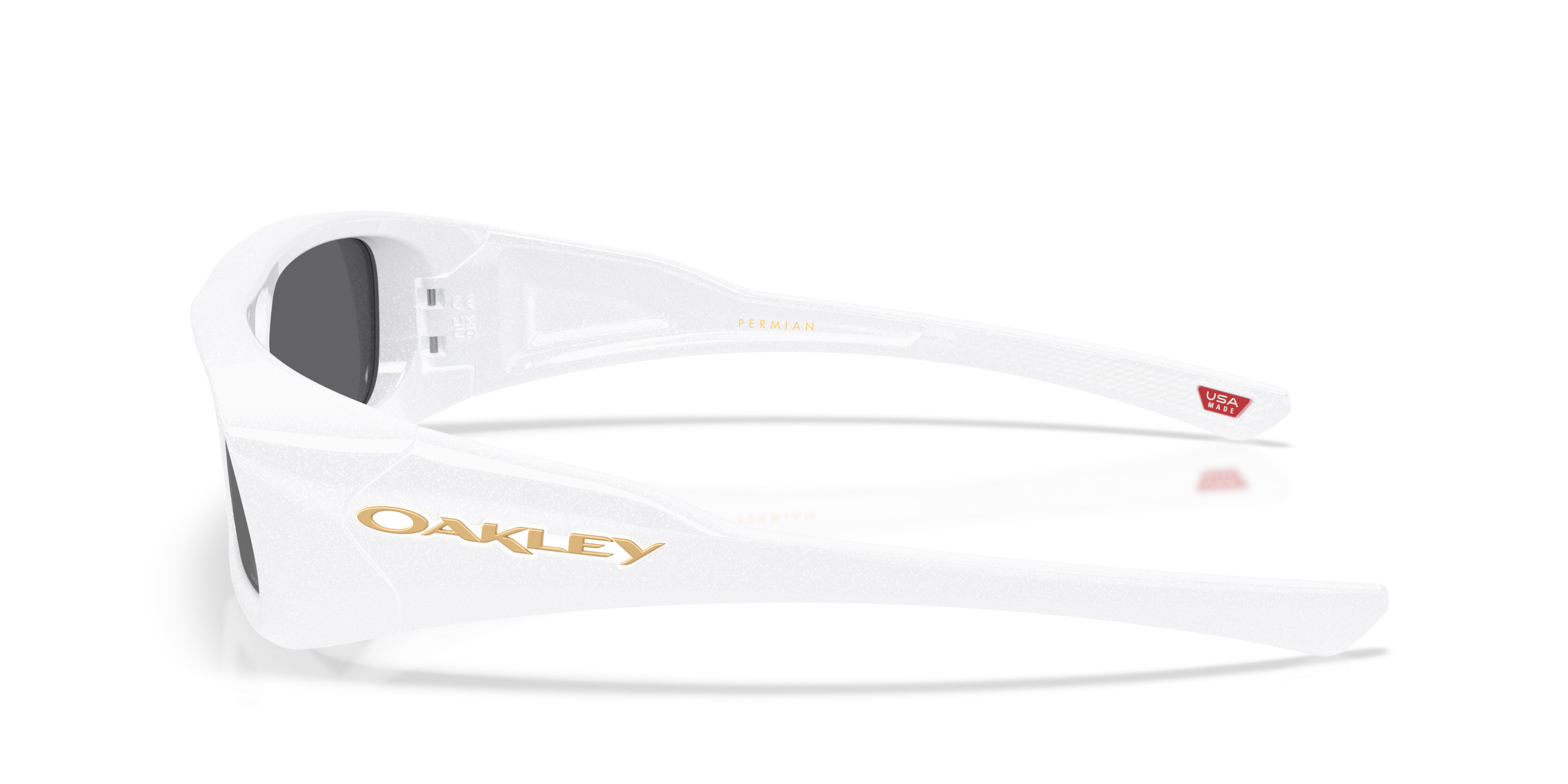 Oakley Permian Sunglasses - White - WHITE Thumbnail View 4