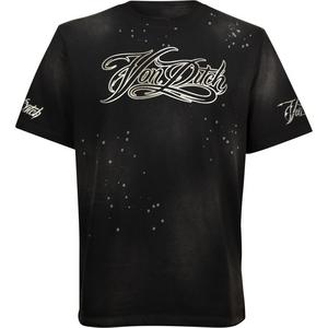 Von Dutch Men's Silver Foil Spray Wash Tee