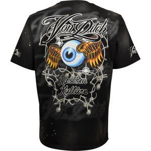 Von Dutch Men's Silver Foil Spray Wash Tee