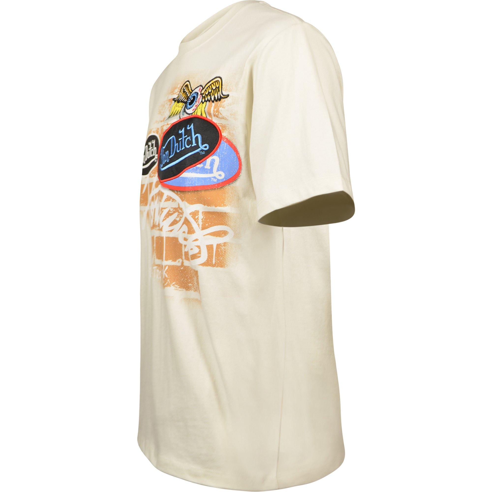 Von Dutch Men's Patches Tee - CREAM Thumbnail View 3