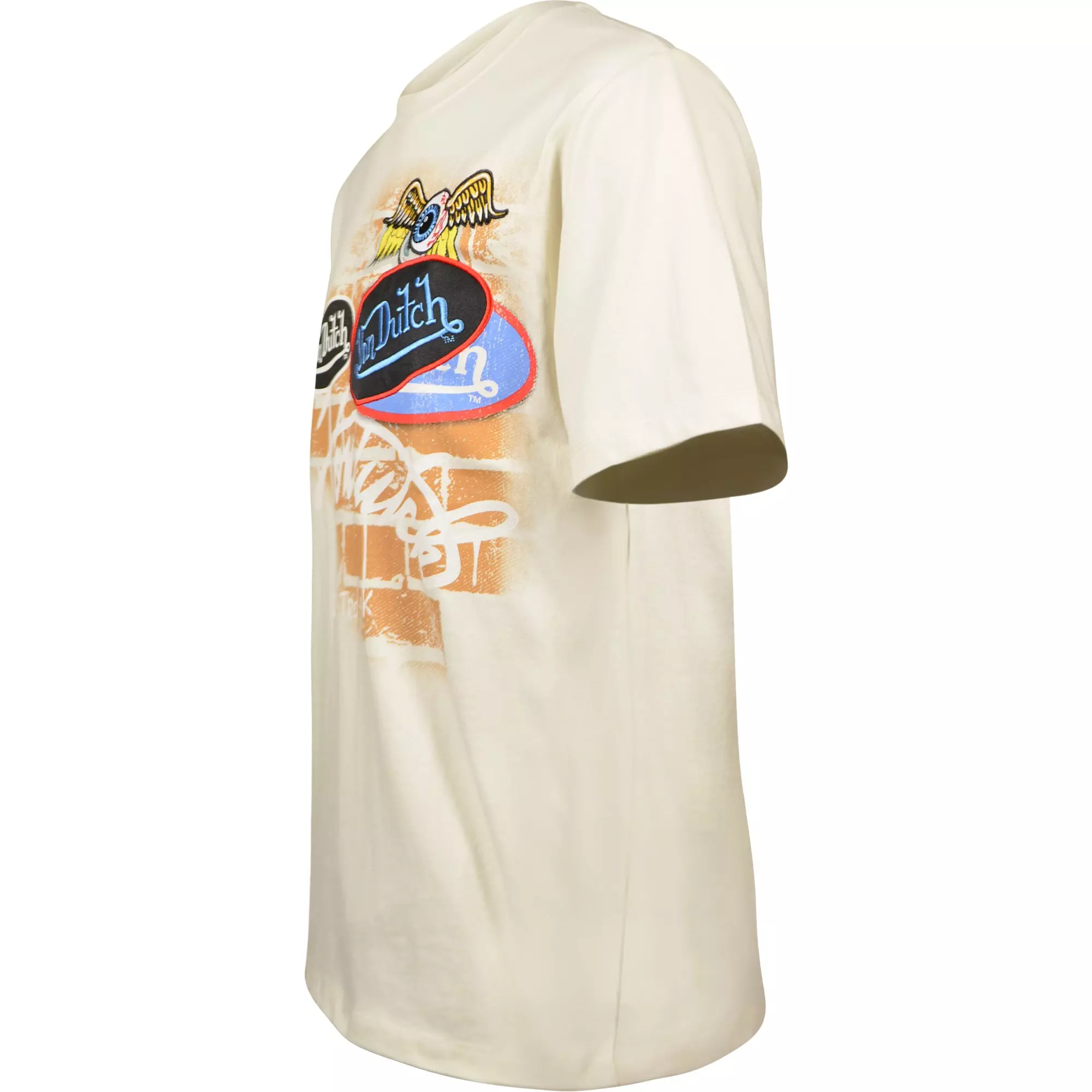 Von Dutch Men's Patches Tee - CREAM