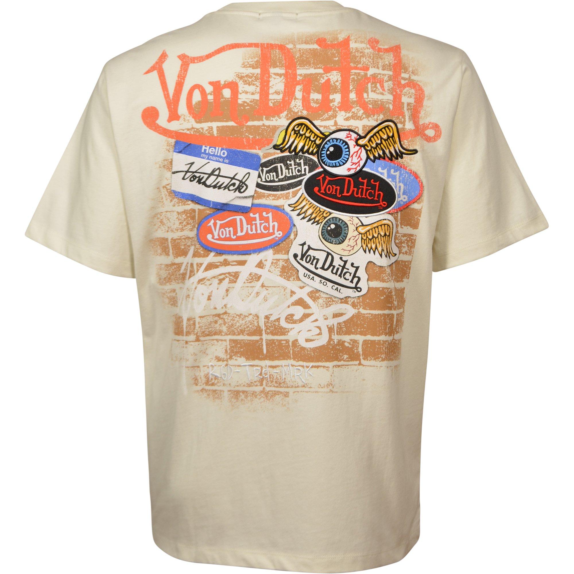 Von Dutch Men's Patches Tee - CREAM Thumbnail View 2