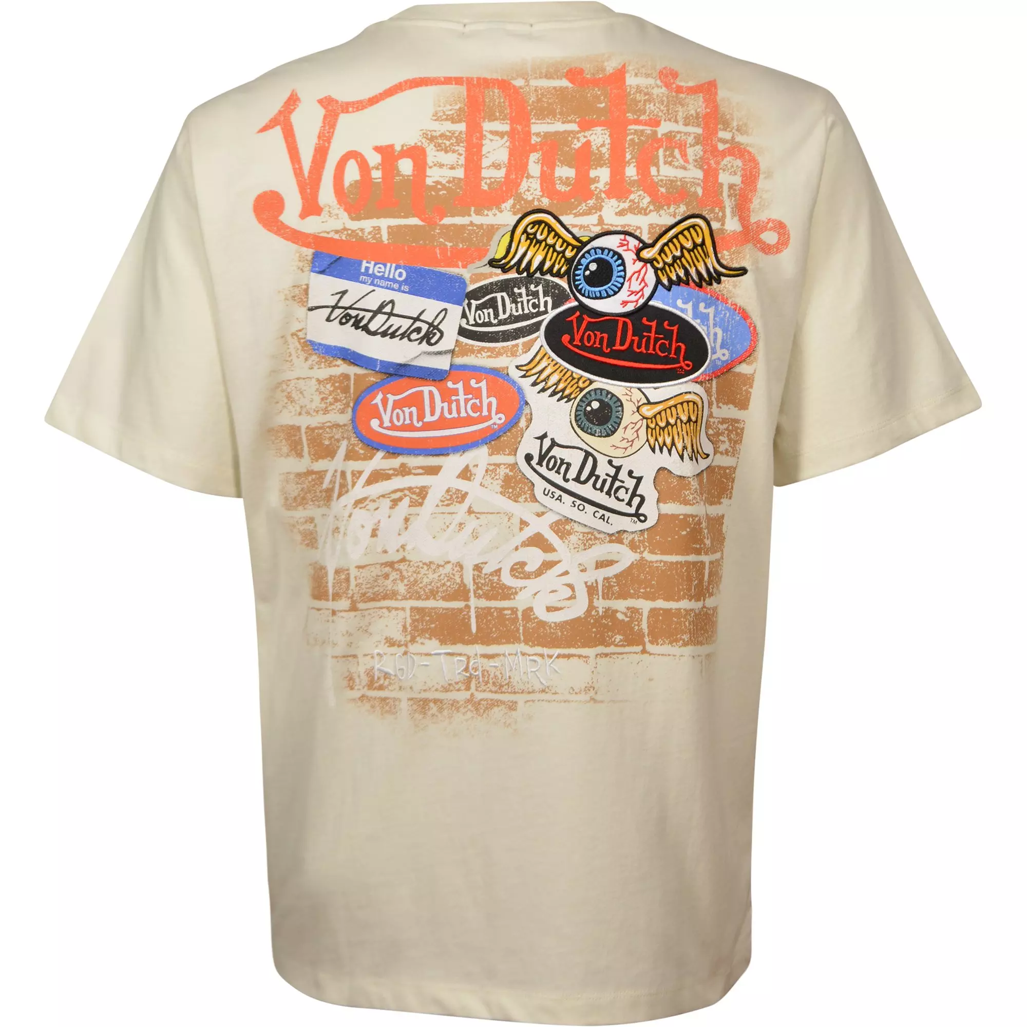 Von Dutch Men's Patches Tee - CREAM