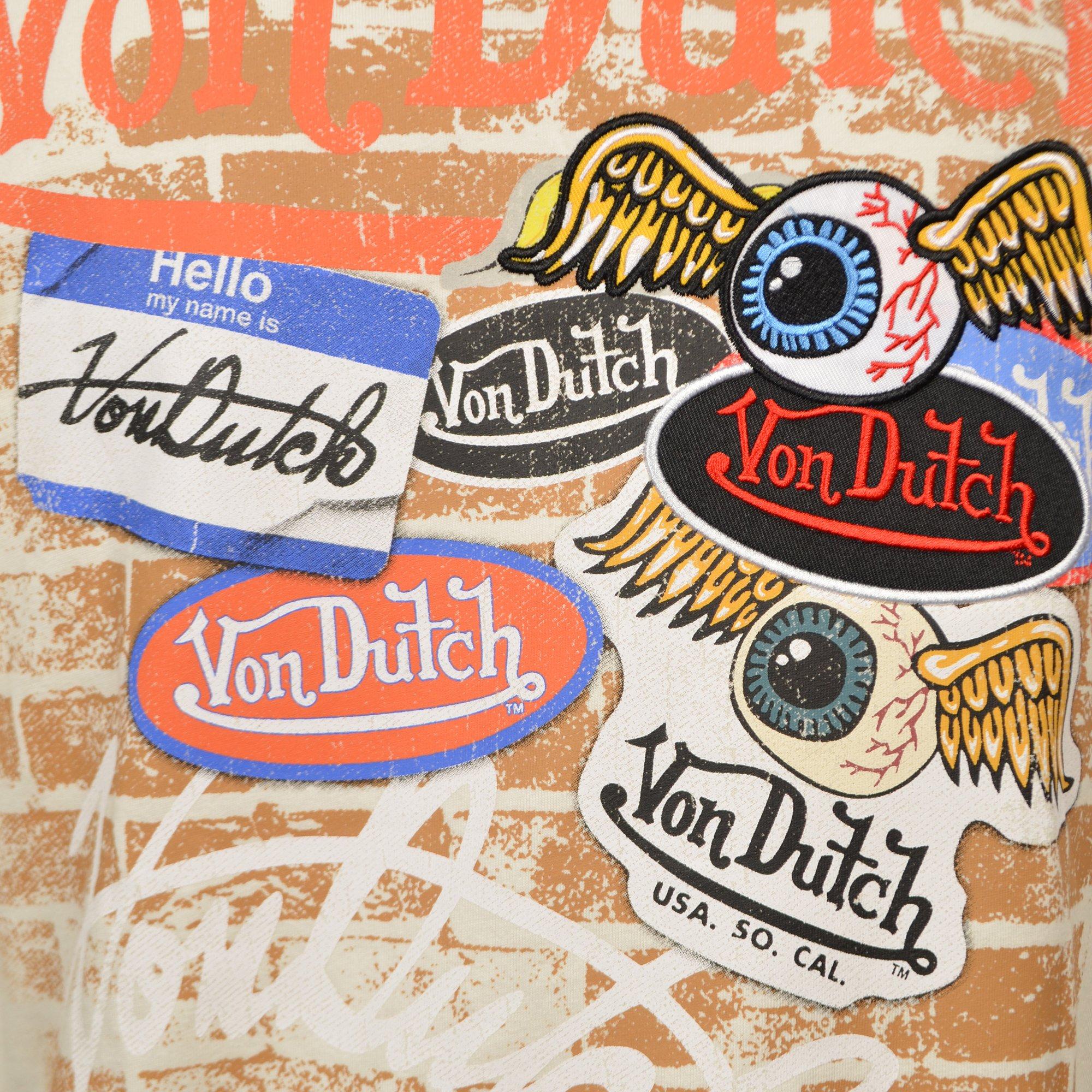 Von Dutch Men's Patches Tee - CREAM Thumbnail View 4