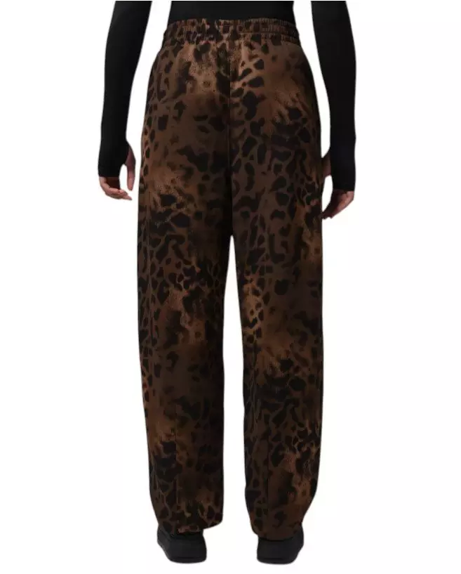 HO26 J BKLYN LEOPARD LUX WL PANT-BROWN - BROWN