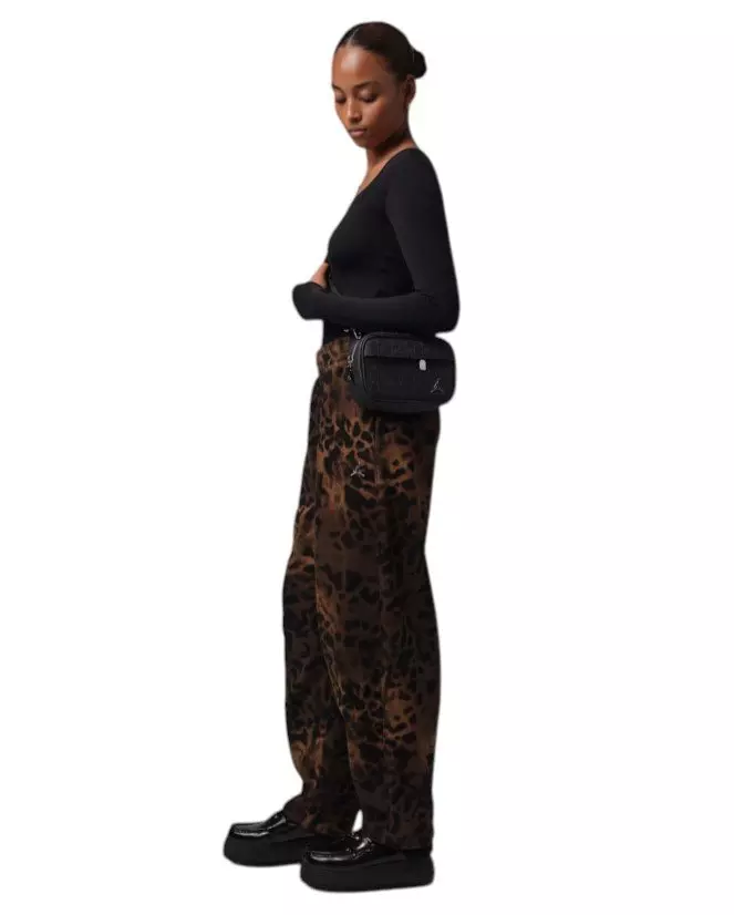 HO26 J BKLYN LEOPARD LUX WL PANT-BROWN - BROWN