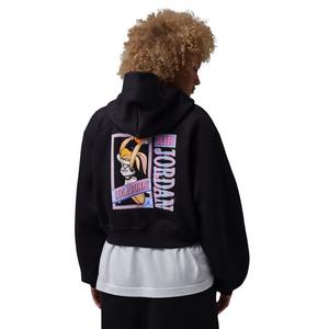 Jordan Brooklyn "Space Jam" Women's Full-Zip Cropped Jacket - BLACK