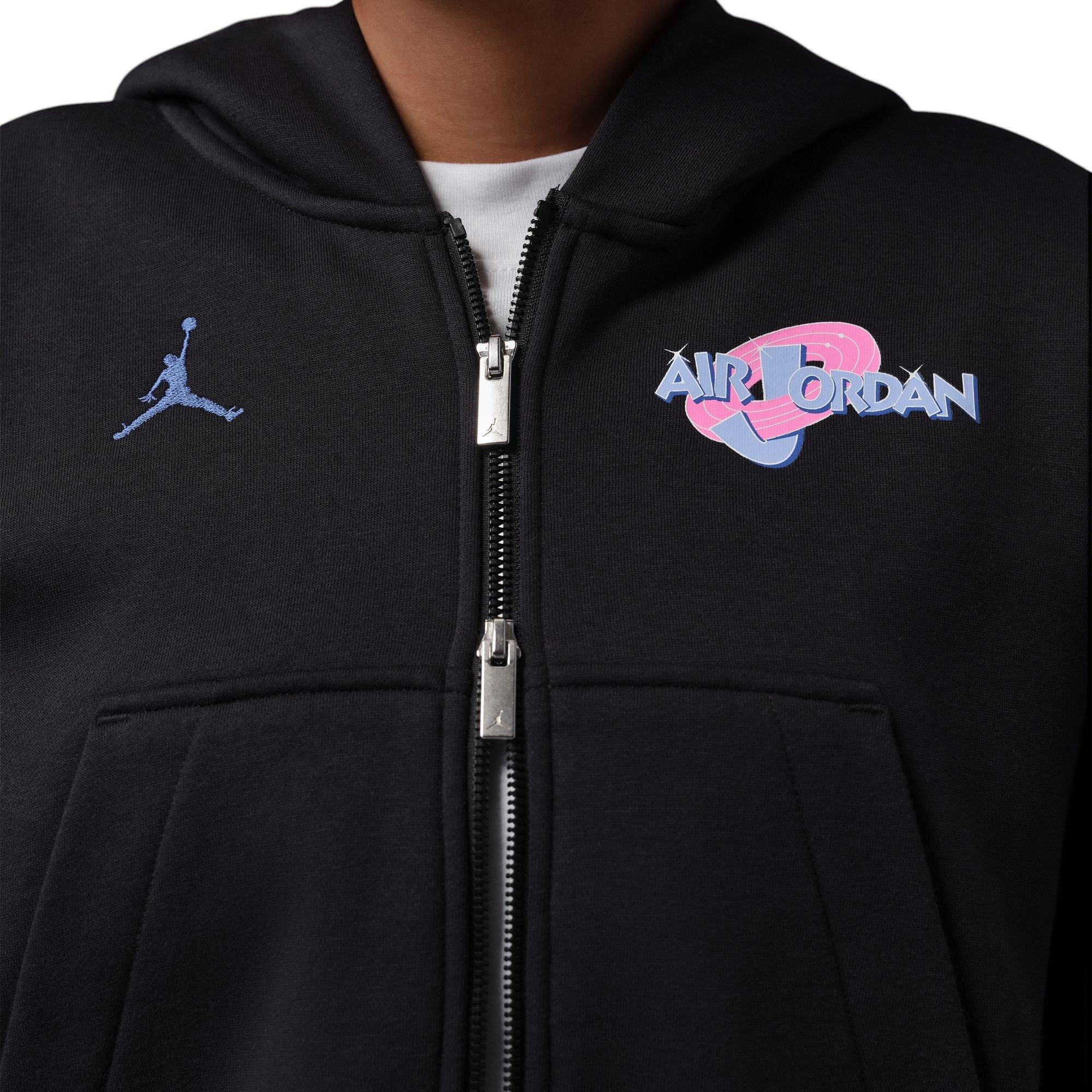 Jordan Brooklyn "Space Jam" Women's Full-Zip Cropped Jacket - BLACK