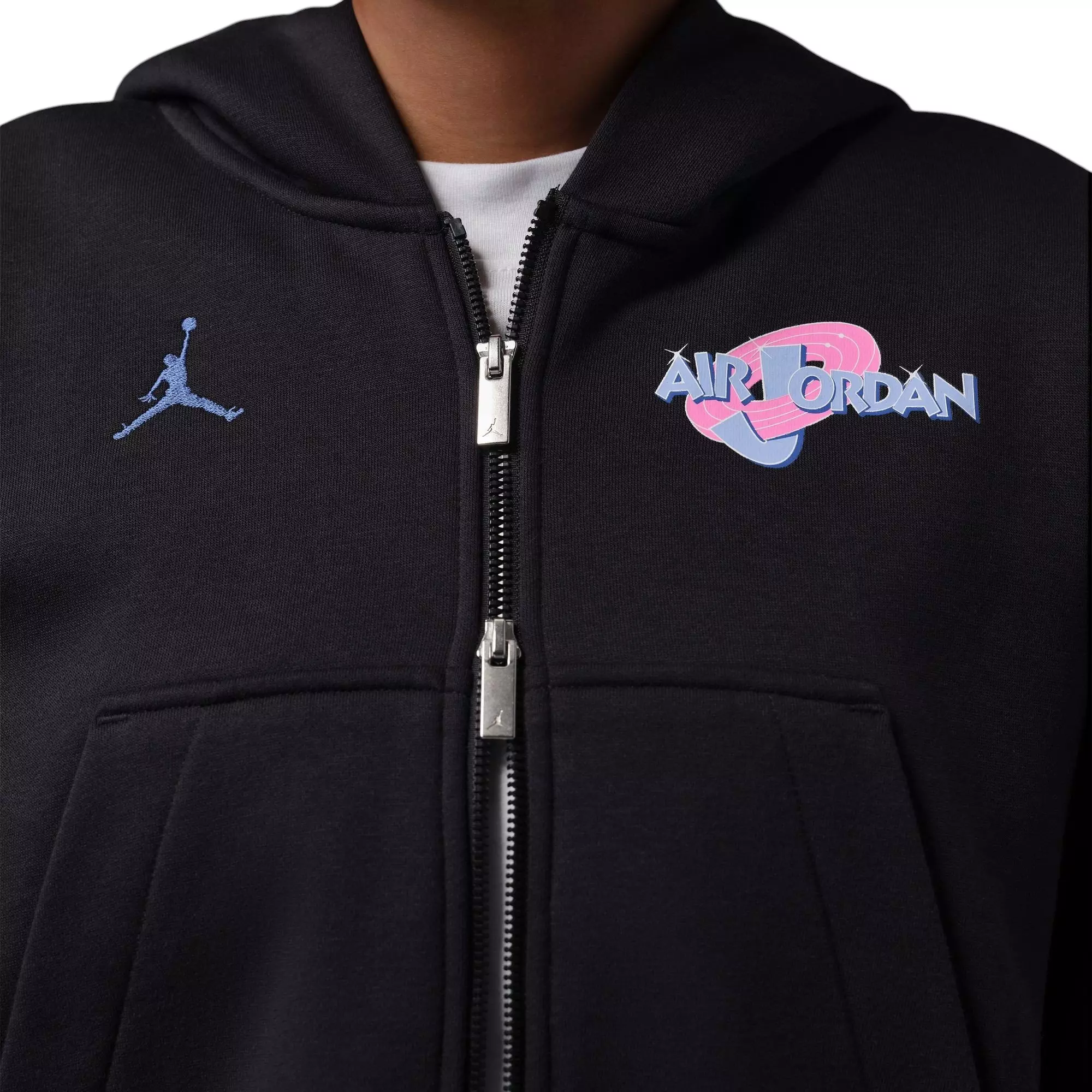 Jordan Brooklyn "Space Jam" Women's Full-Zip Cropped Jacket - BLACK