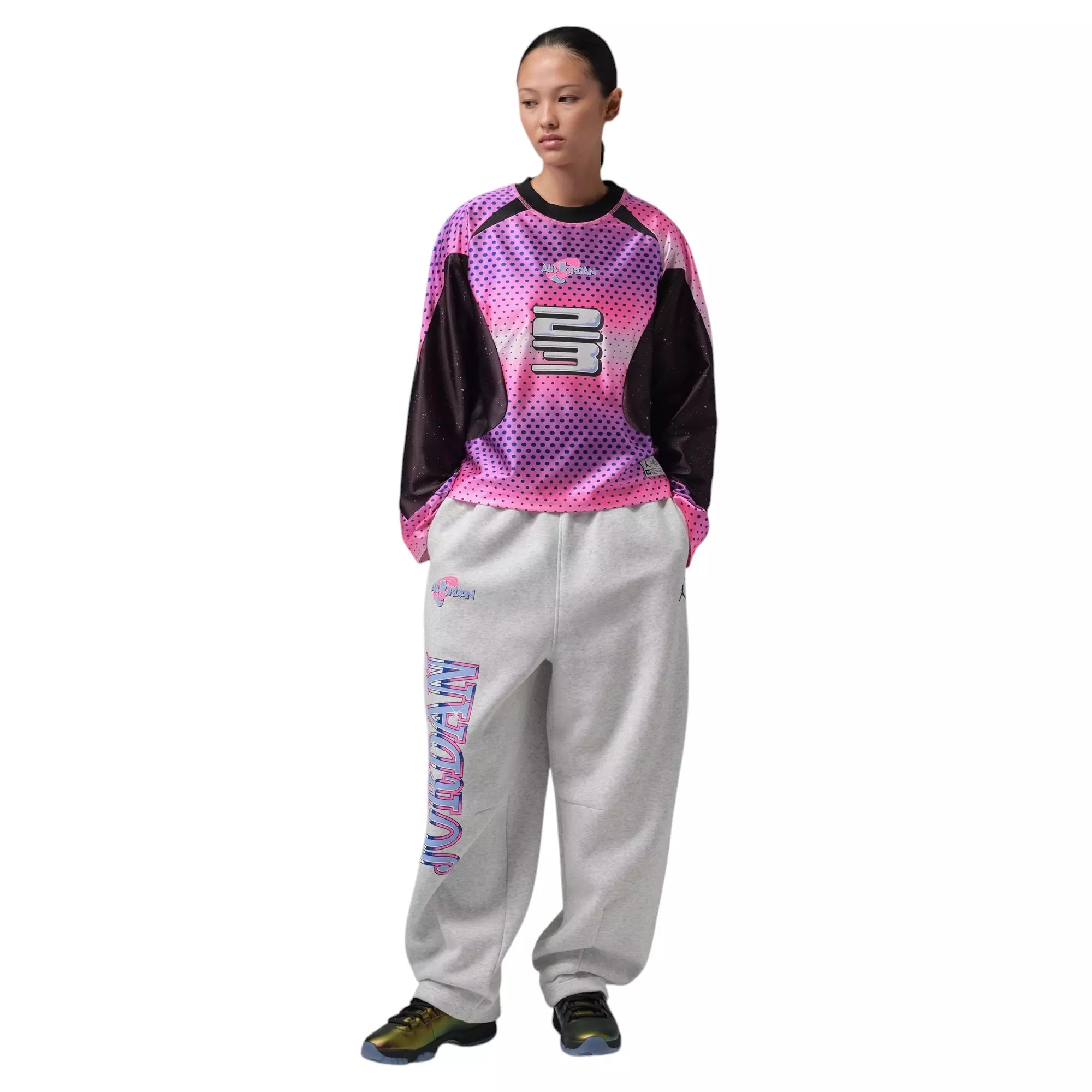 Jordan Flight "Space Jam" Women's Jersey - PINK/BLACK
