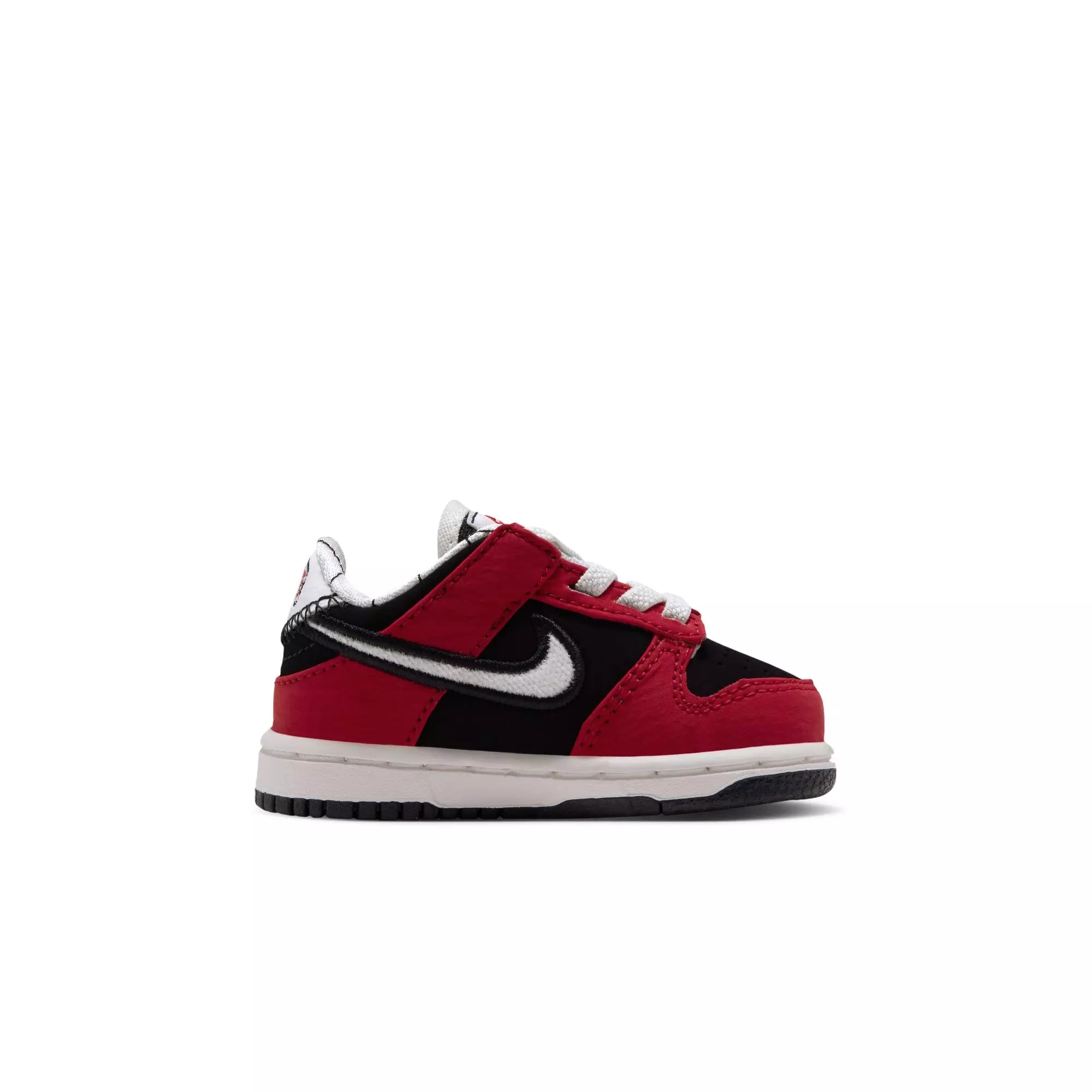 Nike Dunk Low LV8 "Black/Sail/University Red" Toddler Boys' Shoe - RED/BLACK/WHITE