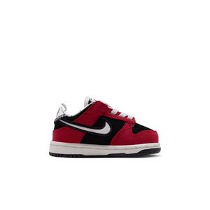 Nike Dunk Low LV8 "Black/Sail/University Red" Toddler Boys' Shoe - RED/BLACK/WHITE