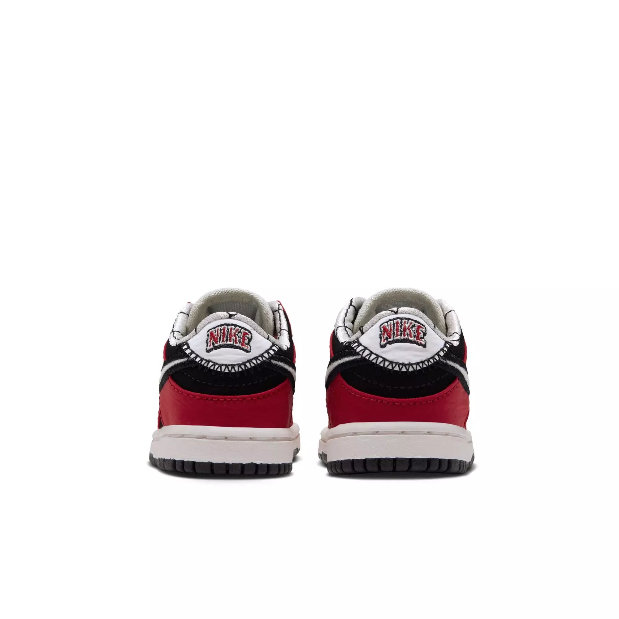 Nike Dunk Low LV8 "Black/Sail/University Red" Toddler Boys' Shoe - RED/BLACK/WHITE