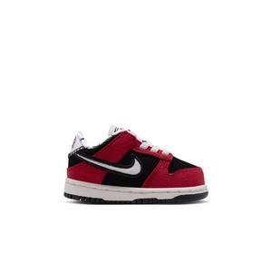Nike Dunk Low LV8 "Black/Sail/University Red" Toddler Boys' Shoe - RED/BLACK/WHITE