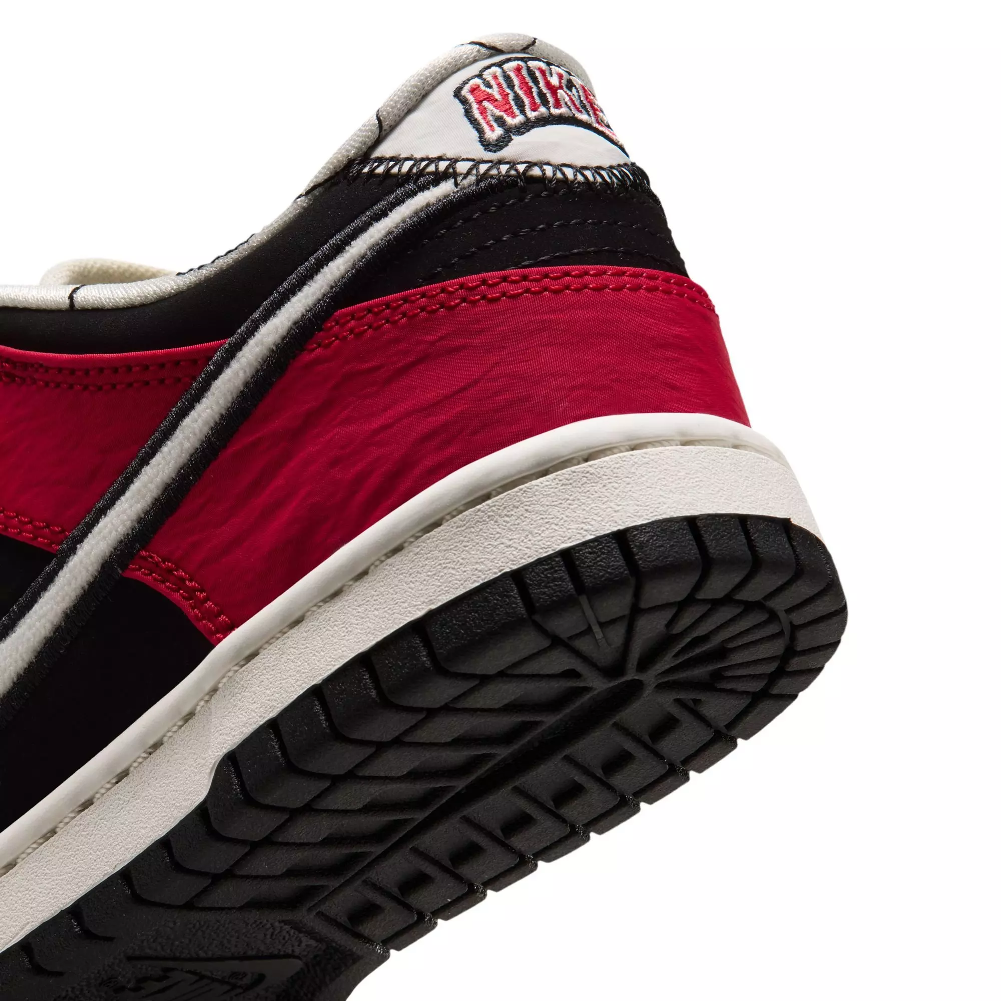 Nike Dunk Low LV8 "Black/Sail/University Red" Grade School Boys' Shoe - RED/BLACK/WHITE
