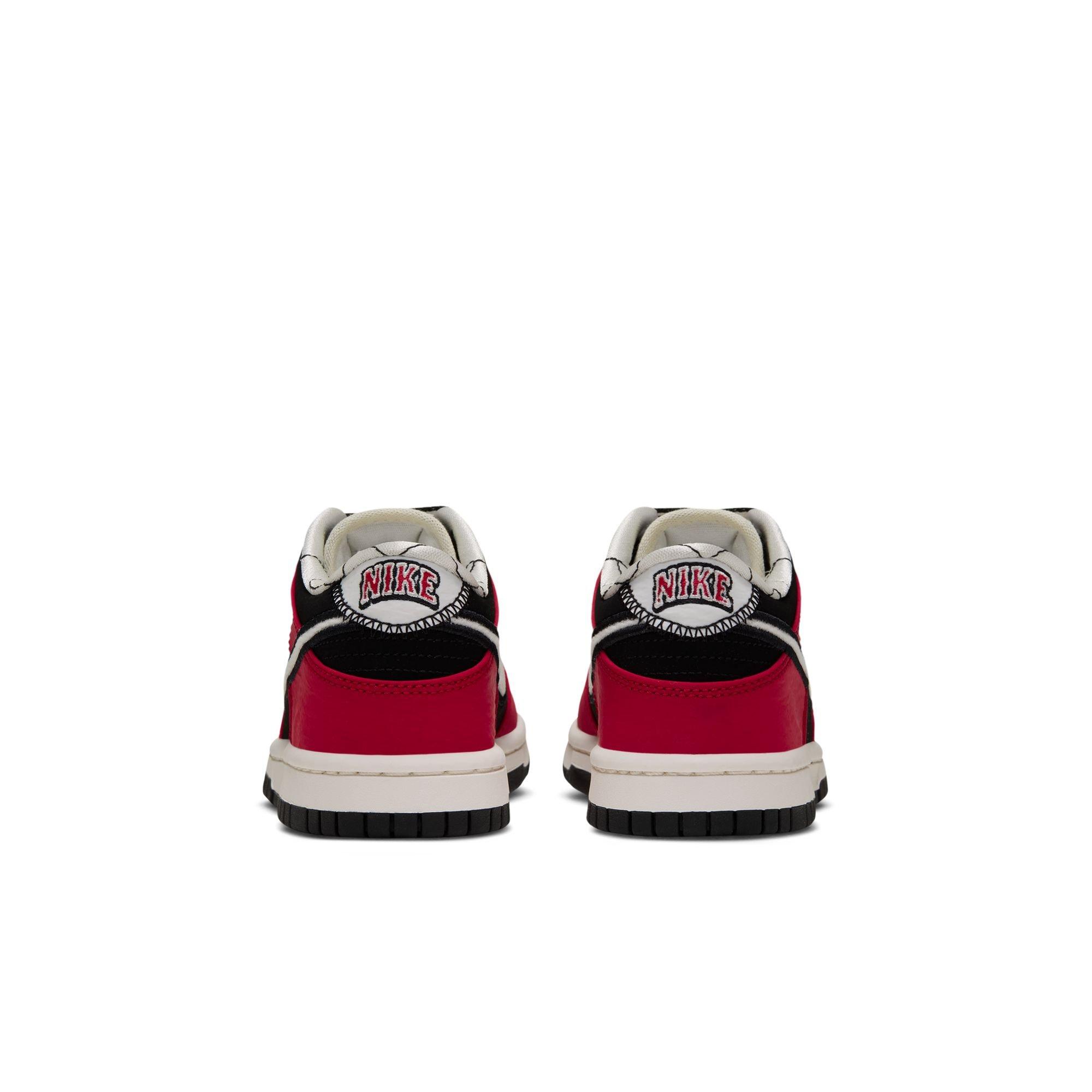 Nike Dunk Low LV8 "Black/Sail/University Red" Grade School Boys' Shoe - RED/BLACK/WHITE