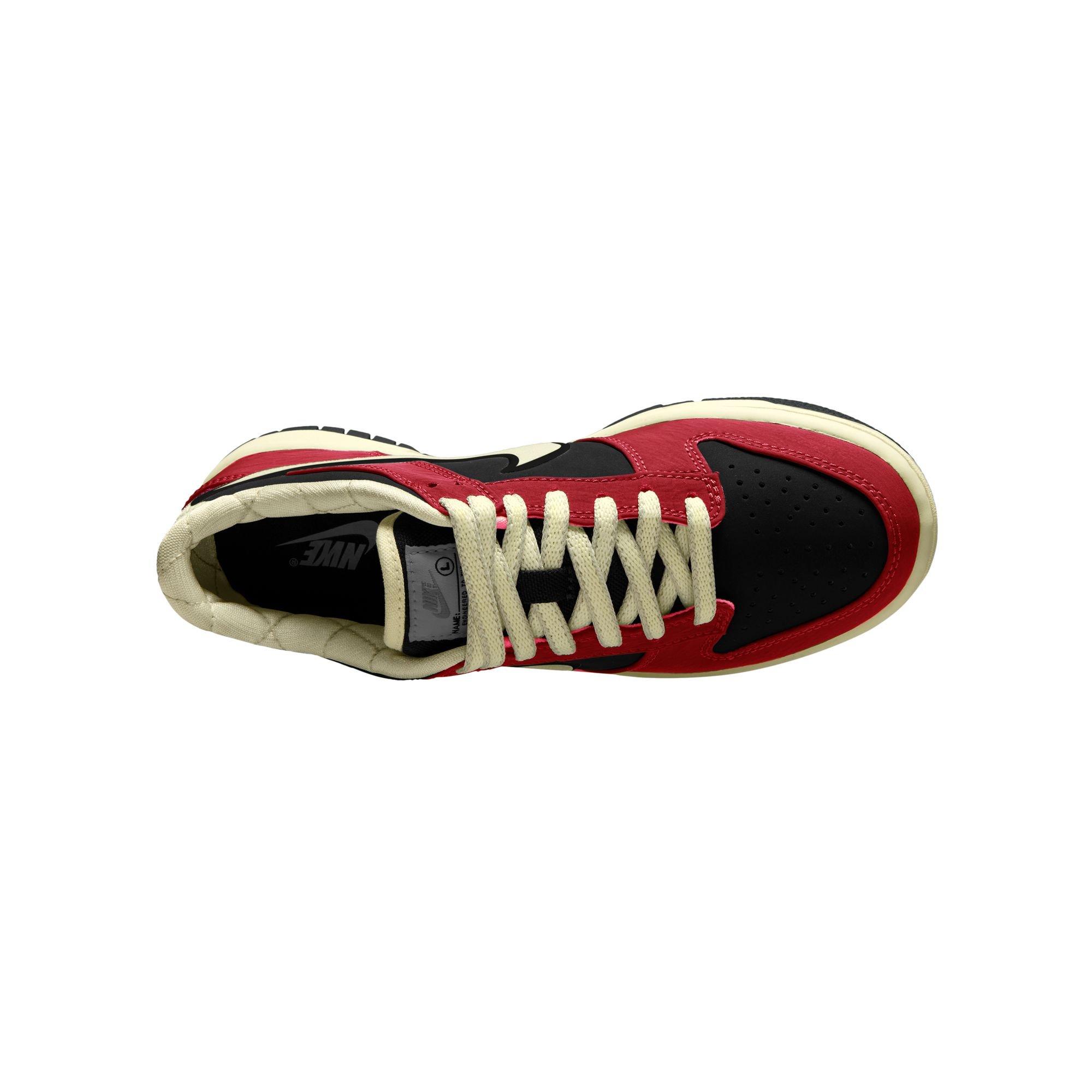Nike Dunk Low LV8 "Black/Sail/University Red" Grade School Boys' Shoe - RED/BLACK/WHITE