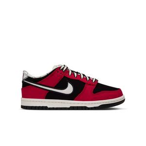 Nike Dunk Low LV8 "Black/Sail/University Red" Grade School Boys' Shoe - RED/BLACK/WHITE