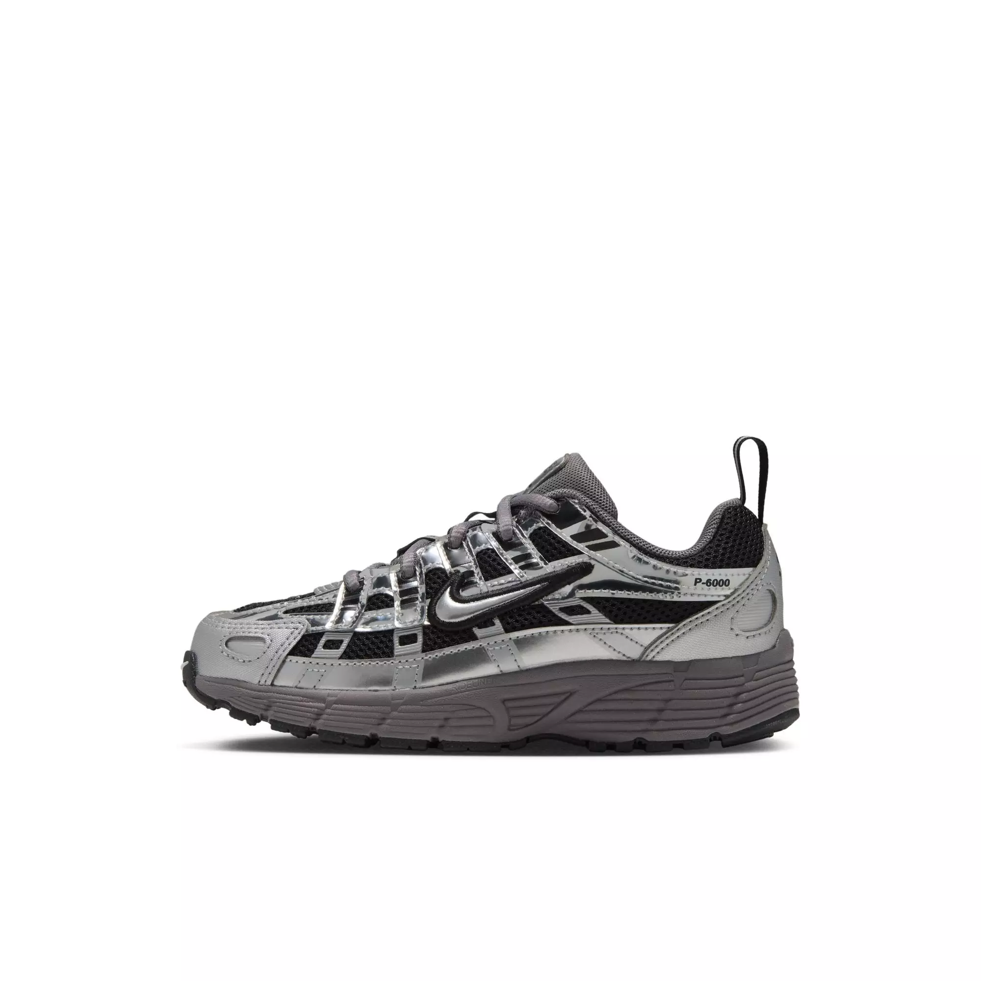 Nike P-6000 "Black/Metallic Silver/Pencil Point" Preschool Boys' Shoe - BLACK/SILVER