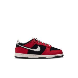 Nike Dunk Low LV8 "Black/Sail/University Red" Preschool Boys' Shoe - RED/BLACK/WHITE