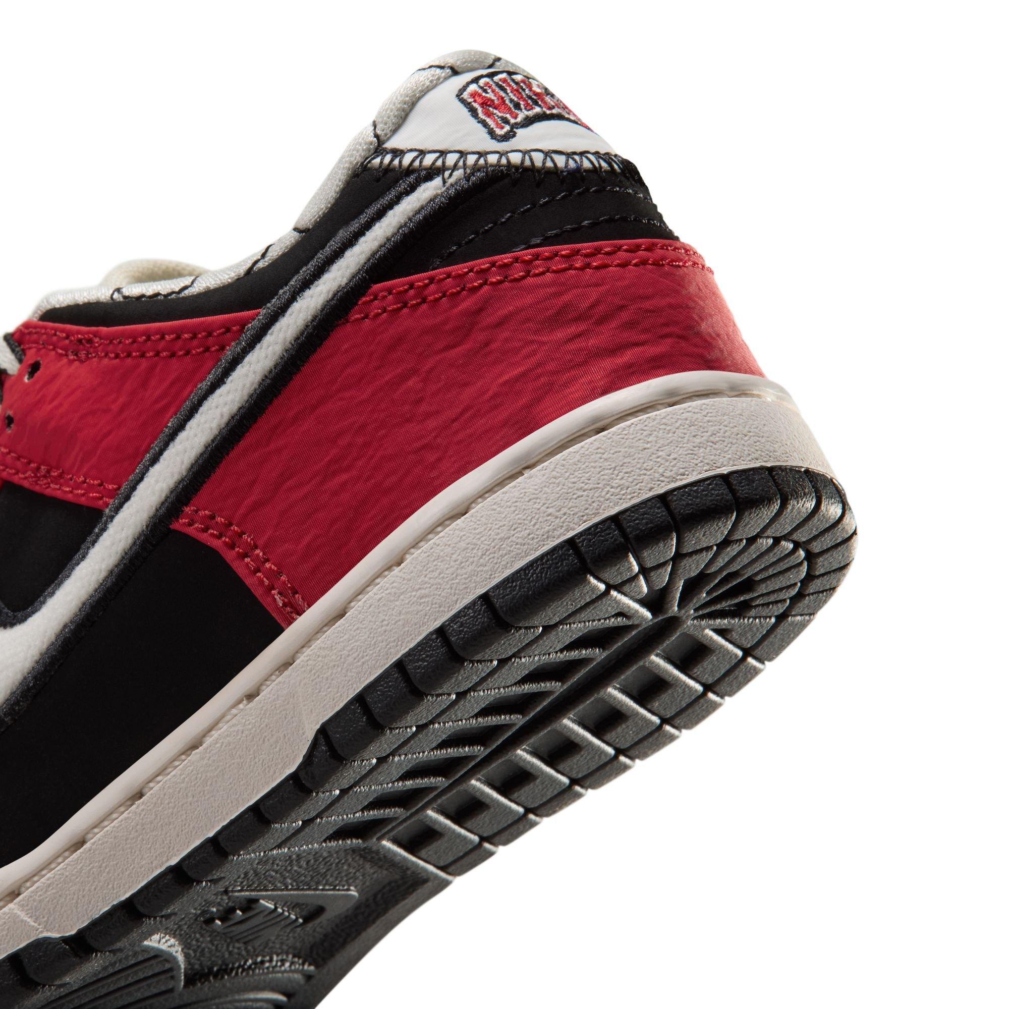 Nike Dunk Low LV8 "Black/Sail/University Red" Preschool Boys' Shoe - RED/BLACK/WHITE