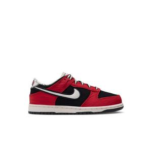 Nike Dunk Low LV8 "Black/Sail/University Red" Preschool Boys' Shoe - RED/BLACK/WHITE