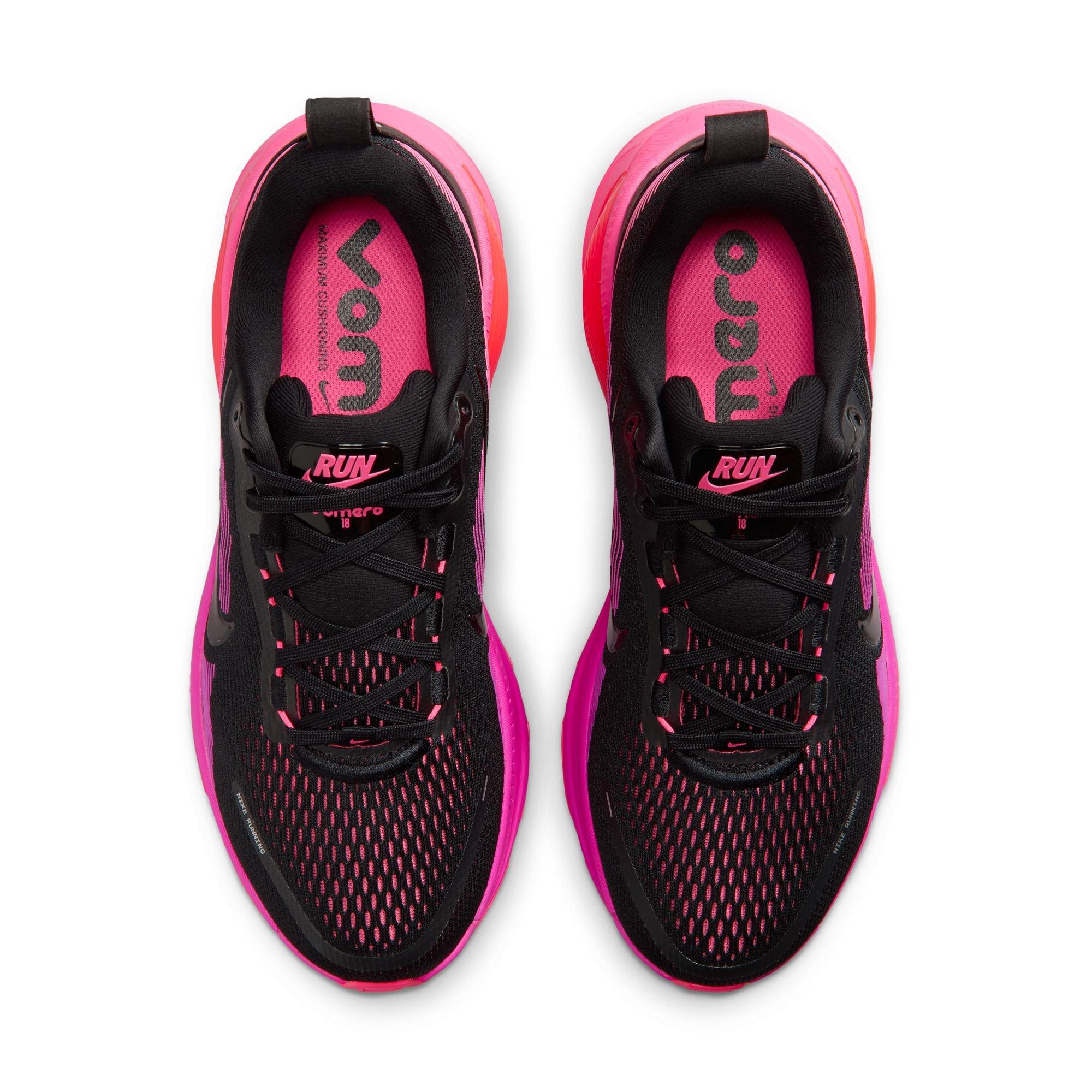 Nike Vomero 18 "Black/Hyper Pink/Laser Crimson" Women's Road Running Shoe - BLACK/PINK