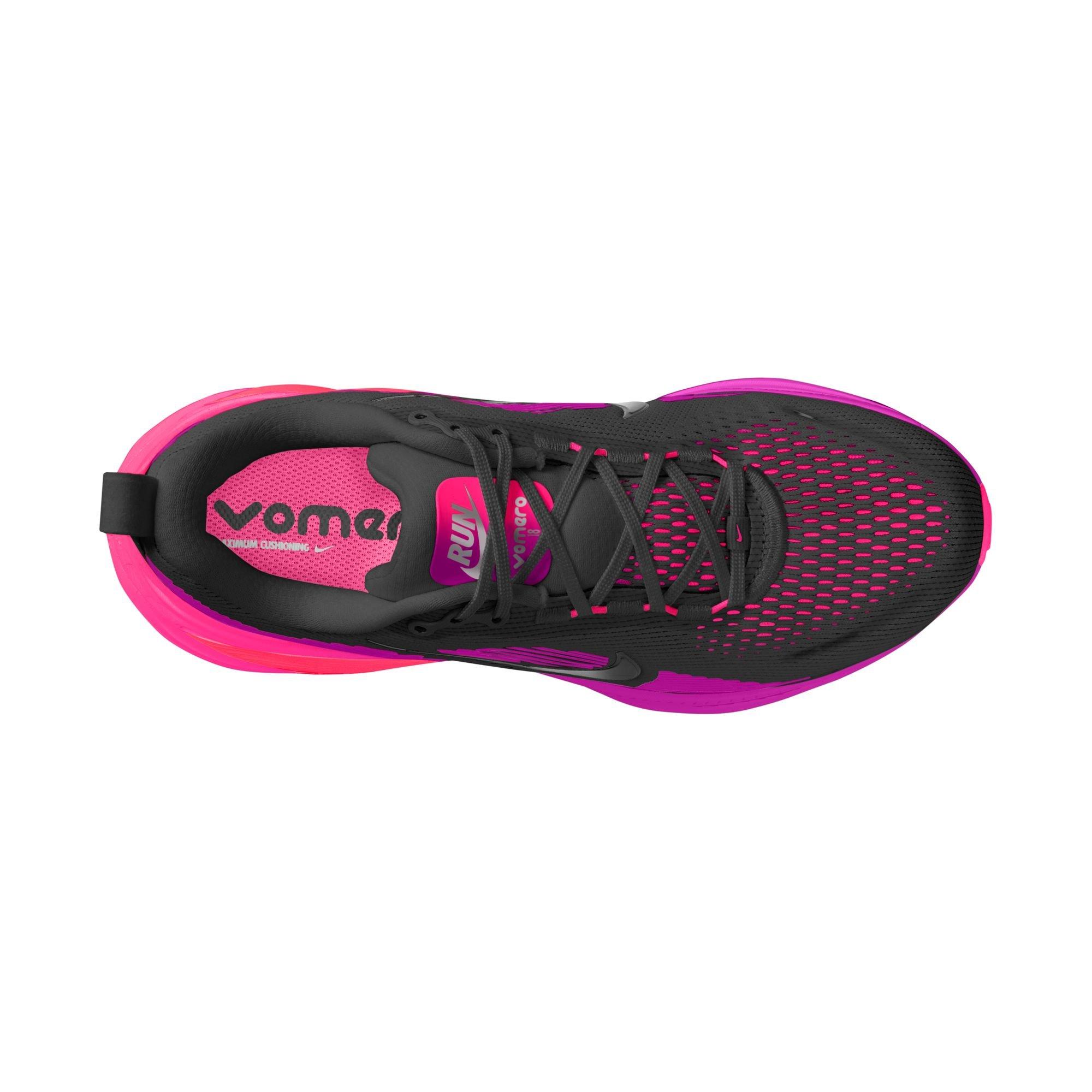Nike Vomero 18 "Black/Hyper Pink/Laser Crimson" Women's Road Running Shoe - BLACK/PINK