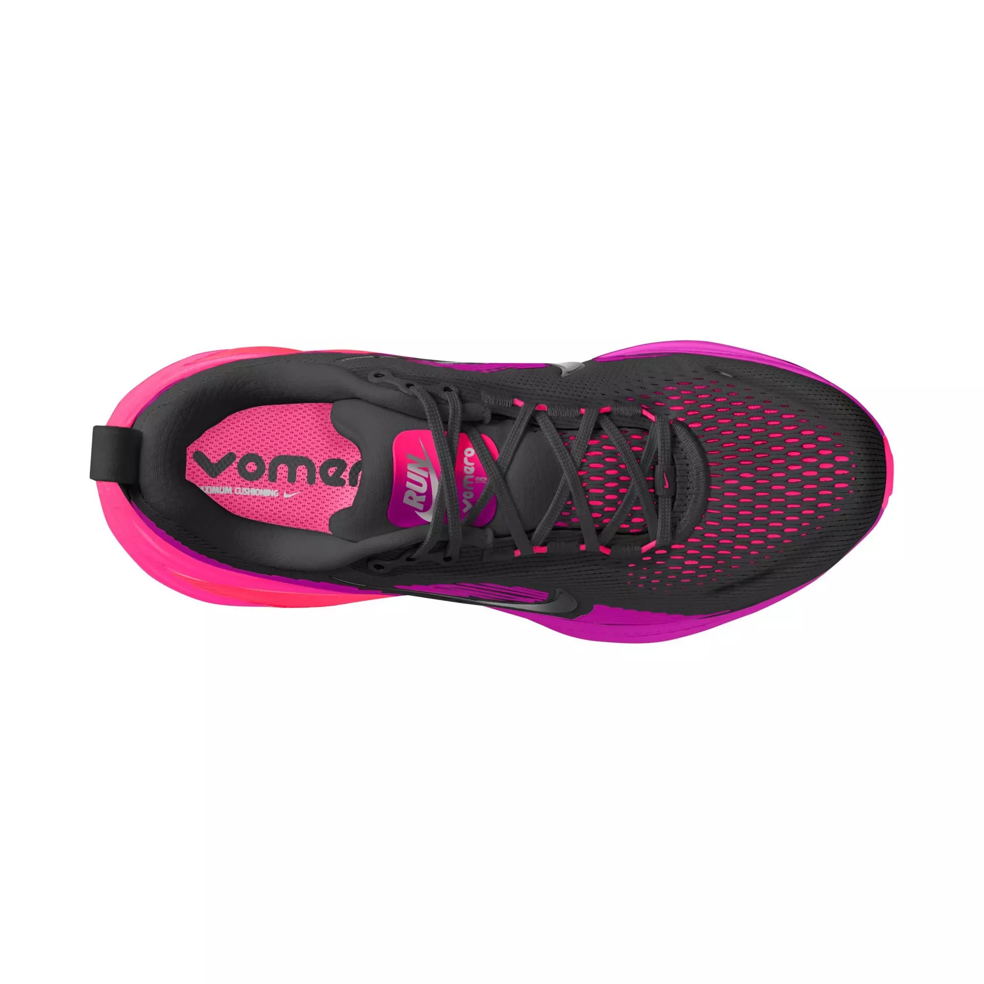 Nike Vomero 18 "Black/Hyper Pink/Laser Crimson" Women's Road Running Shoe - BLACK/PINK