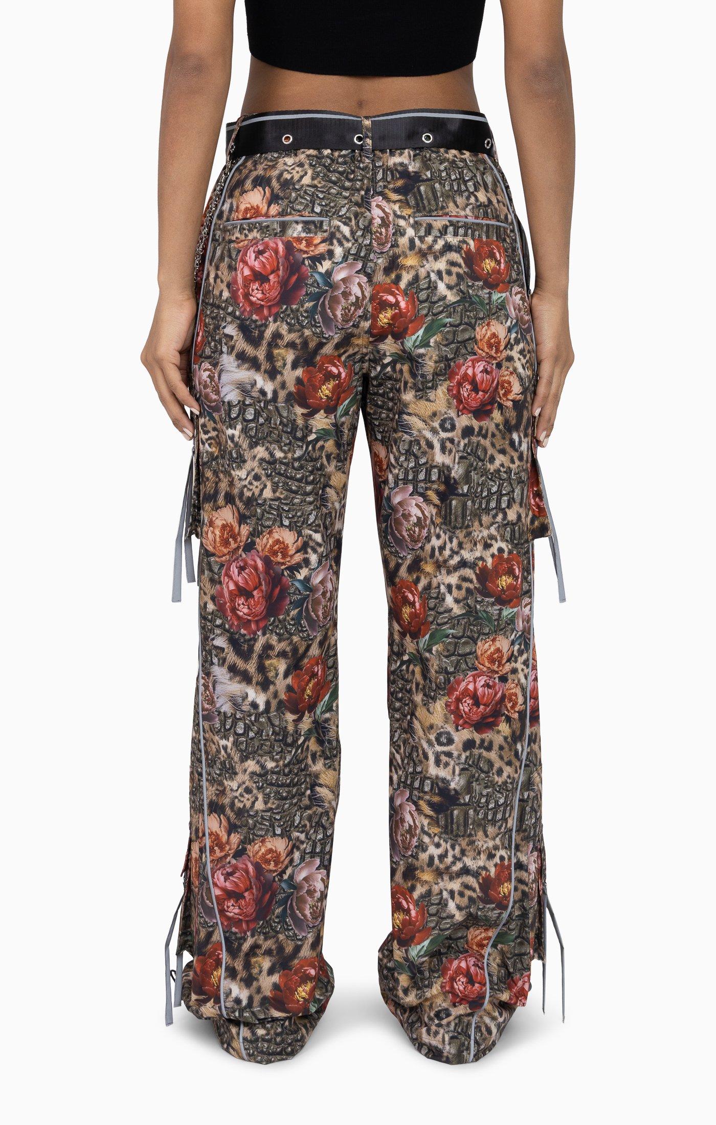 FA26 AOP FLORAL CHEETAH WOVEN PANT - MULTI-COLOR