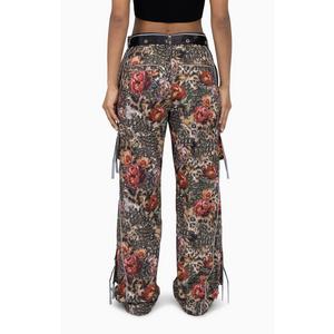 FA26 AOP FLORAL CHEETAH WOVEN PANT - MULTI-COLOR