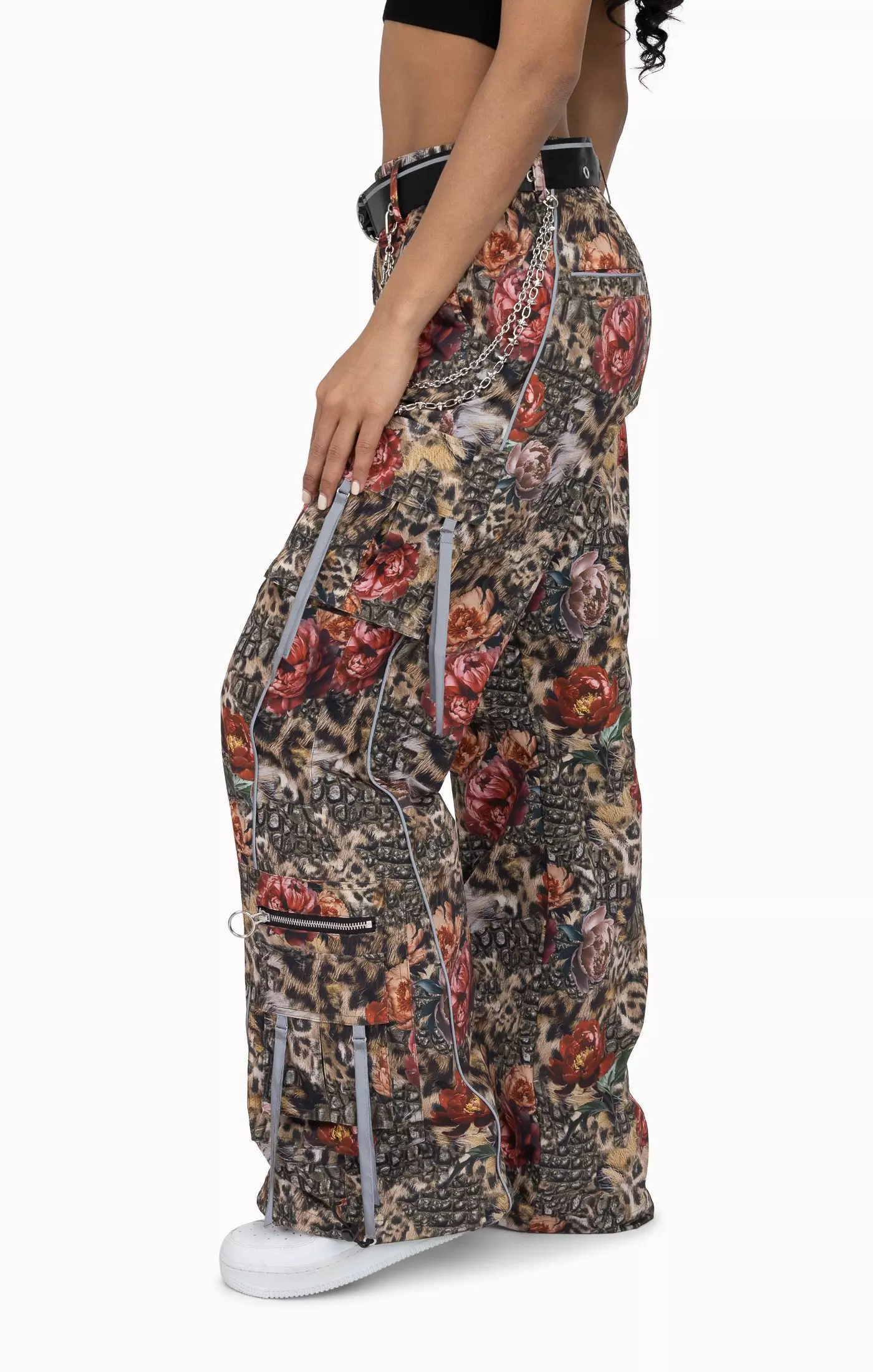 FA26 AOP FLORAL CHEETAH WOVEN PANT - MULTI-COLOR