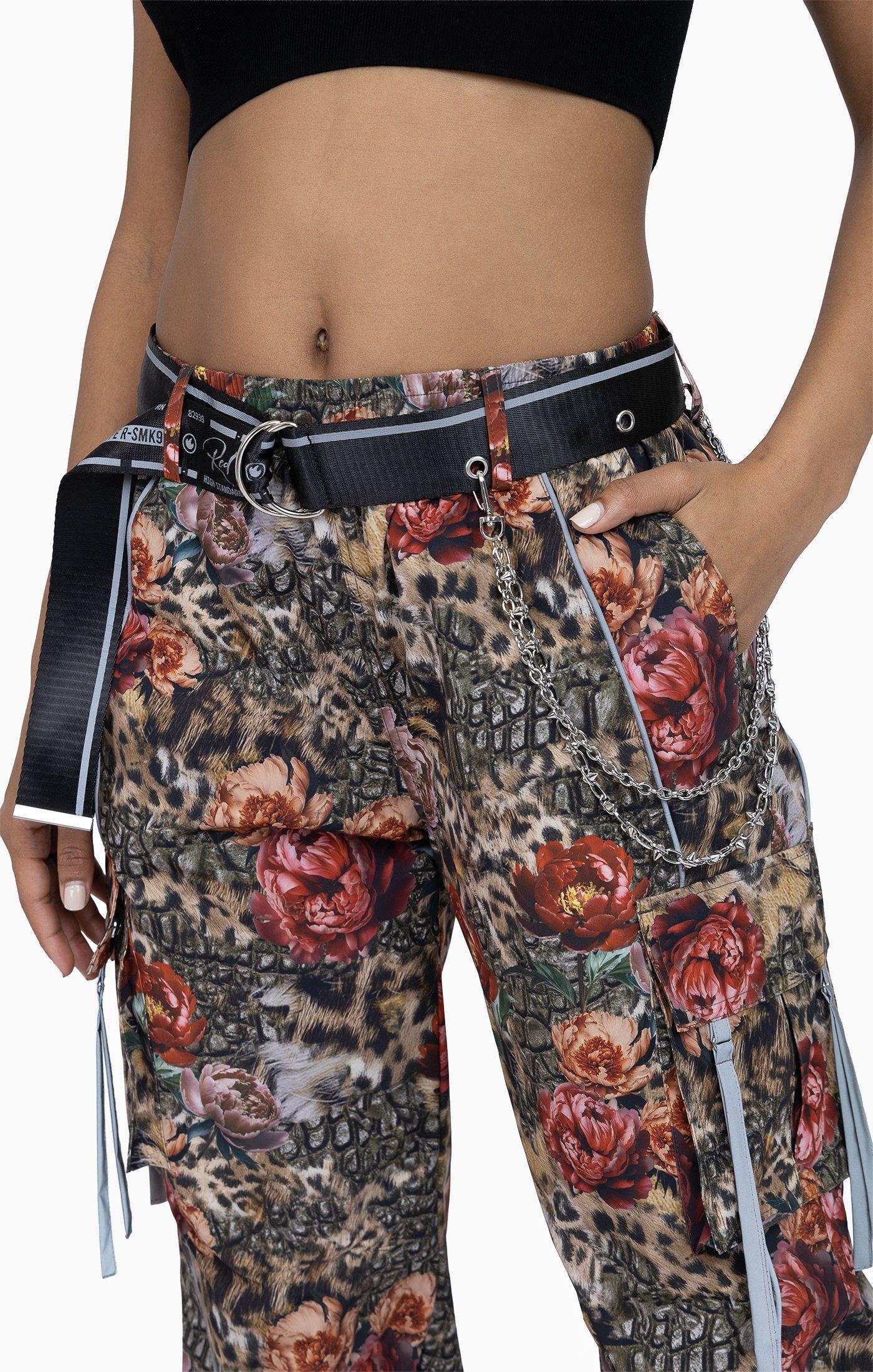 FA26 AOP FLORAL CHEETAH WOVEN PANT - MULTI-COLOR